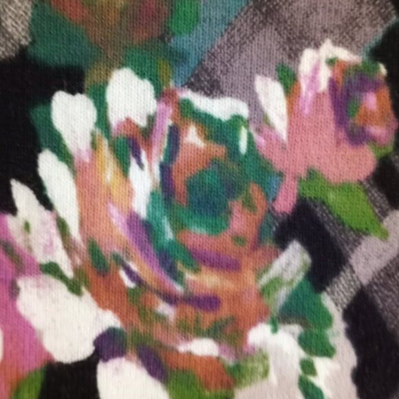 'TALBOTS' Petite Cardigan Size 0-2 P Plaid & Floral NWOT - Picture 8 of 14